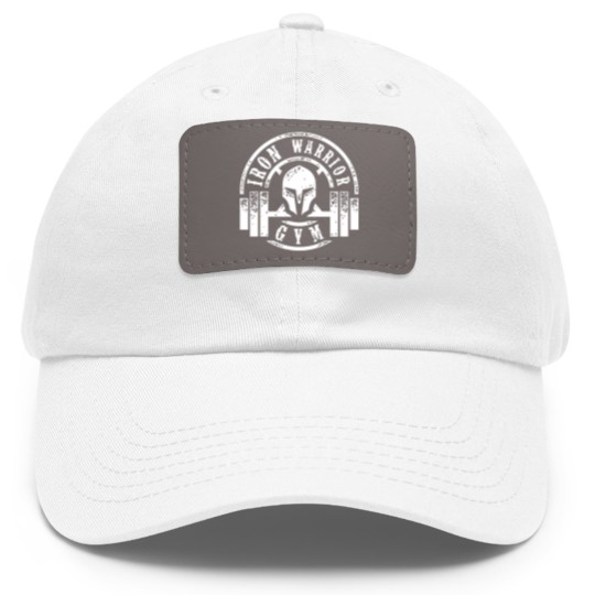 Discover IRON WARRIOR MENS BODYBUILDING GYM MOTIVATION MMA Dad Hat With Leather Patch
