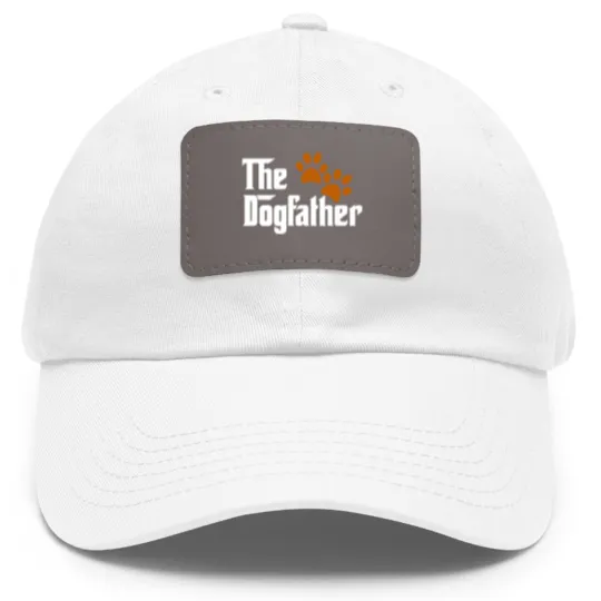 Discover Cool Dog Dad Dog Father Dad Hat With Leather Patch The DogFather Dad Hat With Leather Patch