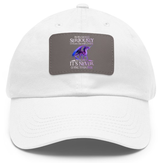 Discover Dragon Seriously Dragon Dad Hat With Leather Patch For Men Womens Dad Hat With Leather Patch