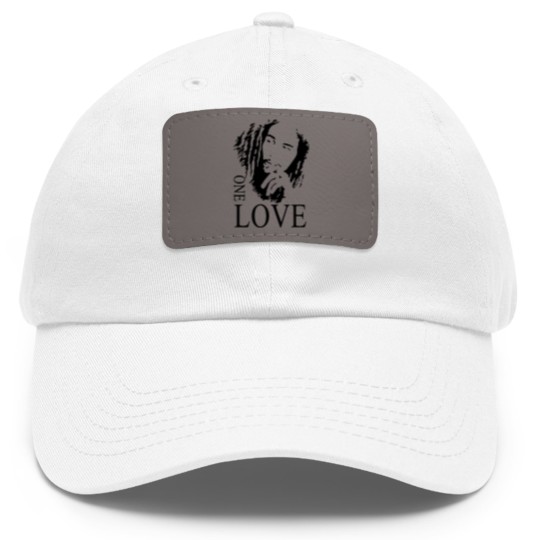 Discover One Love Bob Marley Dad Hat With Leather Patch, The Legend Dad Hat With Leather Patch