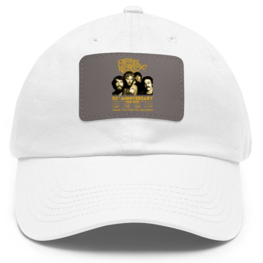 Discover 52 Years Creedence Clearwater Revival Dad Hat With Leather Patch
