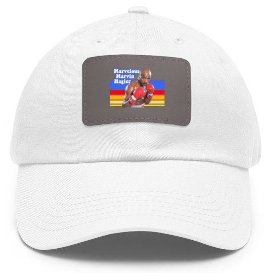 Discover Retro Marvelous Marvin Hagler Dad Hat With Leather Patch