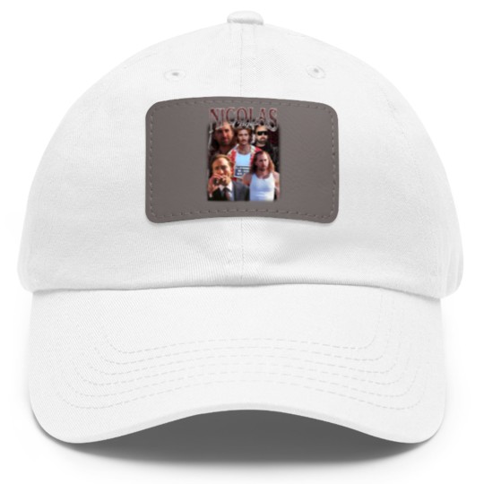 Discover Nicolas Cage Vintage Unisex Dad Hat With Leather Patch, Vintage Nicolas Cage Dad Hat With Leather Patch