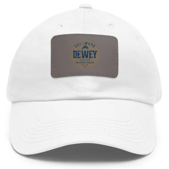 Discover Vintage Dewey Beach Dad Hat With Leather Patch