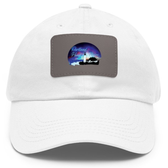 Discover Portland Head Lighthouse, Maine, Souvenir, Gift, Dad Hat With Leather Patch