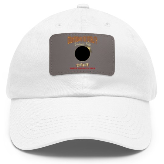 Discover Total Solar Eclipse Dad Hat With Leather Patch April 8th 2024, Rock Concert Tour Dad Hat With Leather Patch with Path of Totality Cities