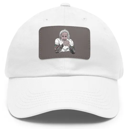 Discover tattoo Einstein Dad Hat With Leather Patch