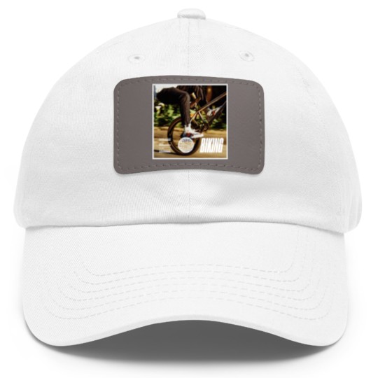 Discover Biking Frank Ocean Jay-Z Tyler The Creator Song Graphic Dad Hat With Leather Patch Dad Hat With Leather Patch