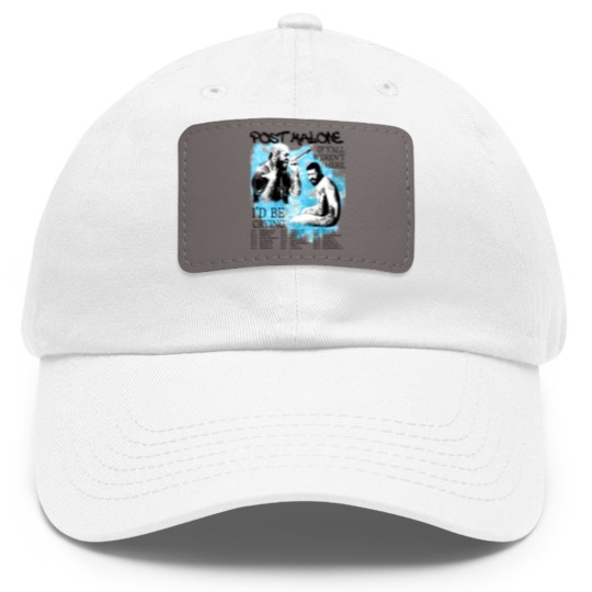 Discover Vintage Post Malone 2023 Tour Dad Hat With Leather Patch, Post Malone Fan Dad Hat With Leather Patch