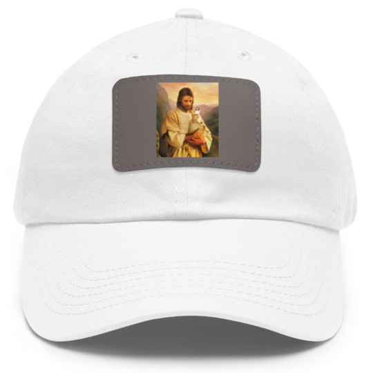Discover cats and jesus lover gift - Cat And Jesus - Dad Hat With Leather Patch