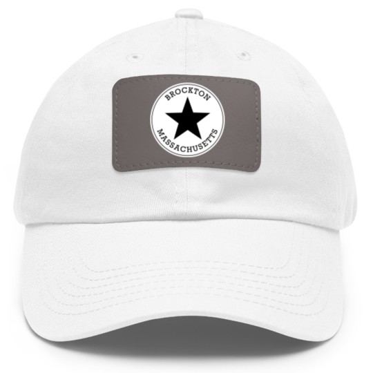 Discover Brockton Massachusetts T Dad Hat With Leather Patch