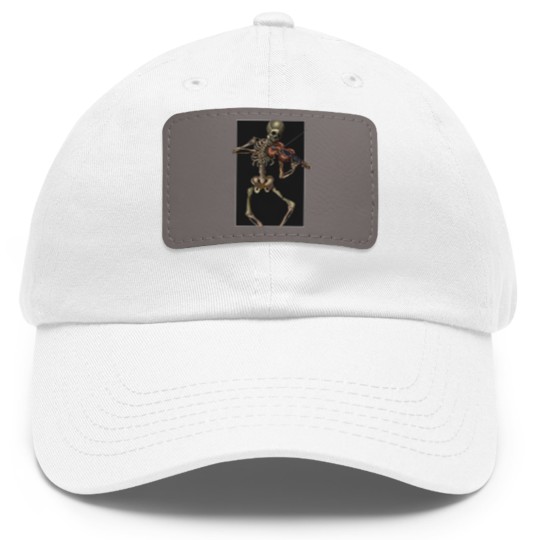 Discover Skeleton with violin - Skeleton - Dad Hat With Leather Patch
