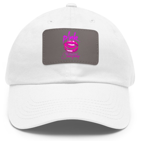 Discover Pink Be Badass Every Day Dad Hat With Leather Patch, Pink Summer Carnival 2023 Dad Hat With Leather Patch
