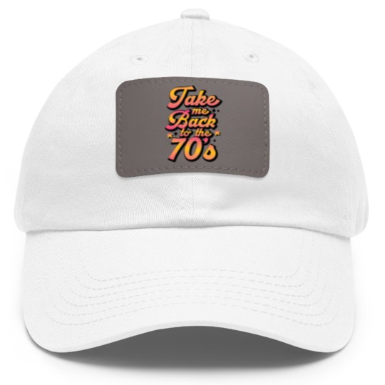 Discover Take me back to the 70 s Dad Hat With Leather Patch