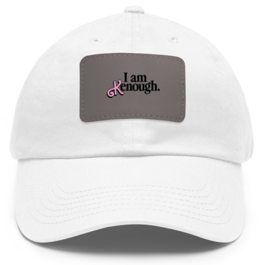 Discover I Am Kenough Dad Hat With Leather Patch Barbie Movie Dad Hat With Leather Patch