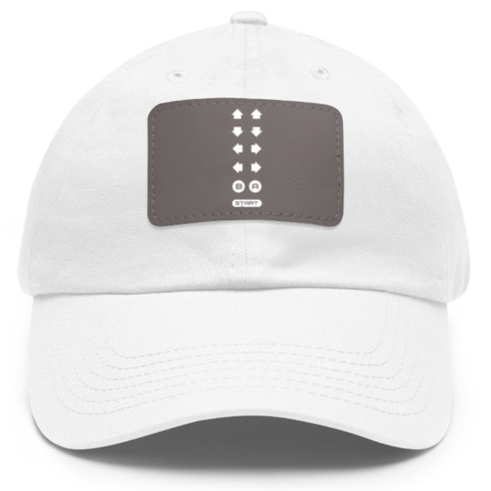Discover Contra Code - Konami Code - Dad Hat With Leather Patch