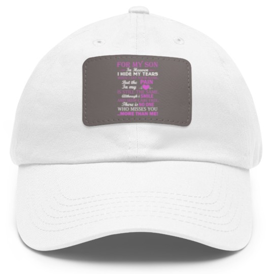 Discover For My Son In Heaven Dad Hat With Leather Patch