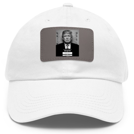 Discover Trump Mugshot Dad Hat With Leather Patch