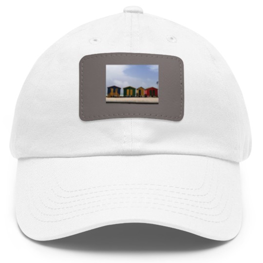 Discover Beach Huts in Cape Town Dad Hat With Leather Patch