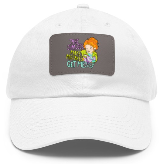 Discover Take Chances Make Mistakes Get Messy Dad Hat With Leather Patch, Miss Frizzle Dad Hat With Leather Patch, Magic School Bus