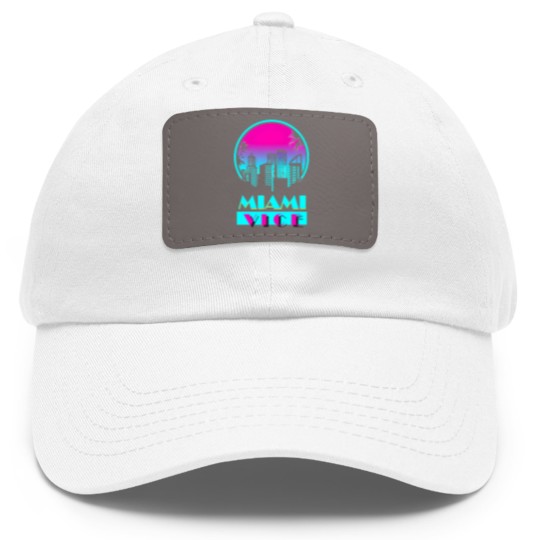 Discover MIAMI VICE Beach Dad Hat With Leather Patch
