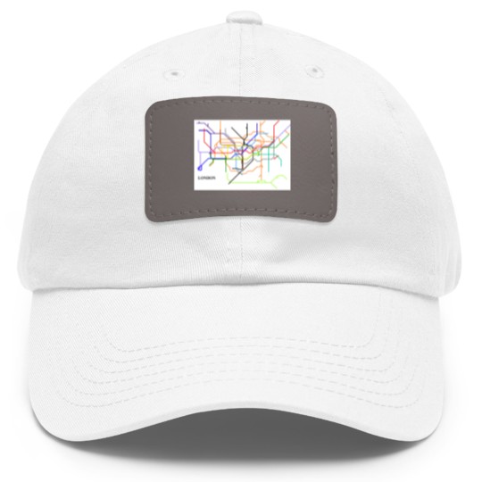 Discover London Metro Map Dad Hat With Leather Patch