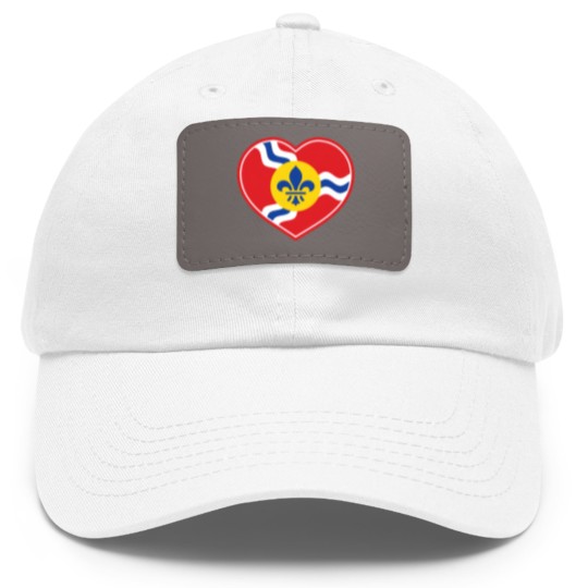 Discover I Heart Saint Louis - St Louis - Dad Hat With Leather Patch