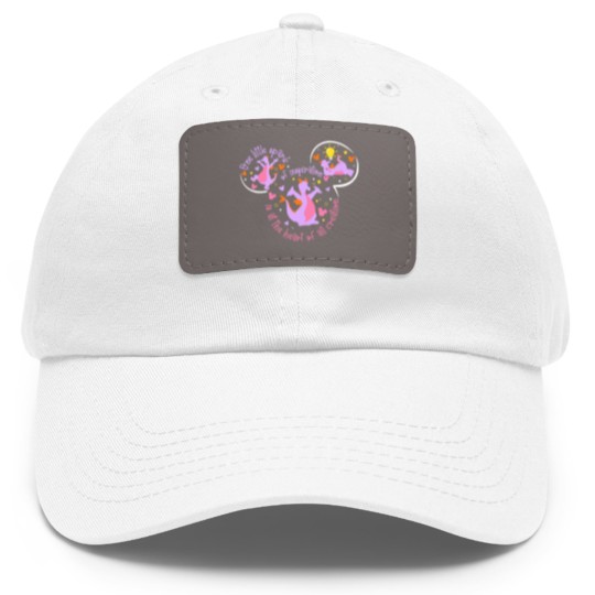 Discover Figment Dad Hat With Leather Patch, One Little Spark Dad Hat With Leather Patch, Purple Dragon Dad Hat With Leather Patch