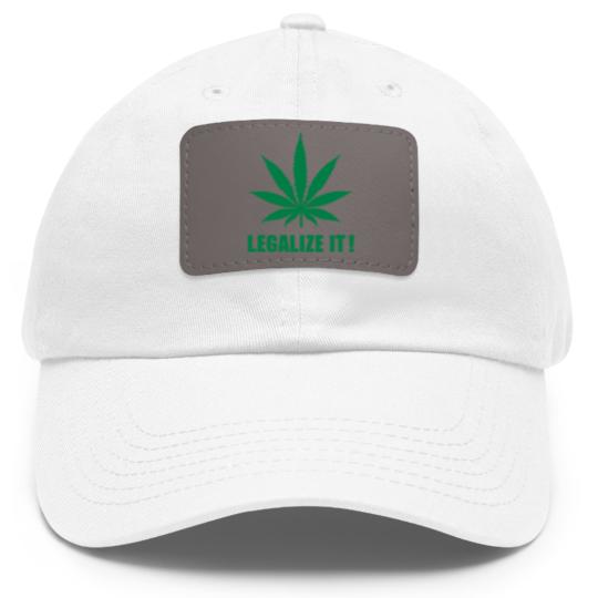 Discover Marijuana Legalize it Dad Hat With Leather Patch