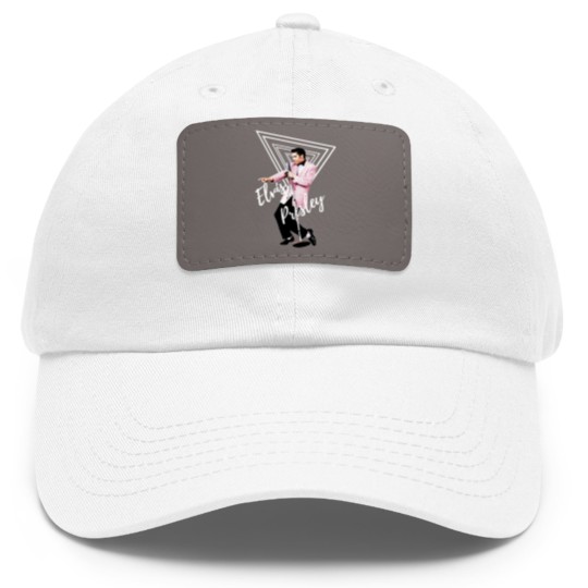 Discover Elvis Dad Hat With Leather Patch, Elvis Presley, King Of Rock N Roll Graphic Dad Hat With Leather Patch, Elvis Dance Dad Hat With Leather Patch