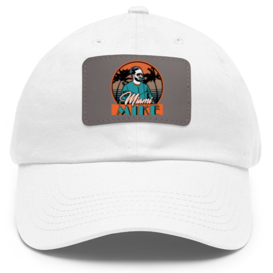 Discover Miami Mike Dad Hat With Leather Patch, Mike McDaniel Dad Hat With Leather Patch