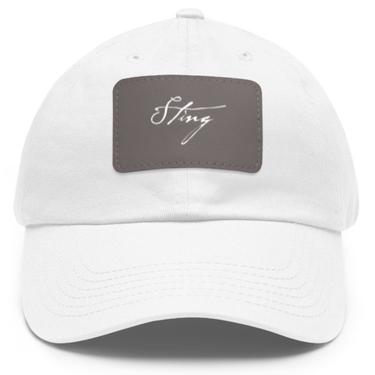 Discover Sting Logo Dad Hat With Leather Patch, Sting Vintage Music Dad Hat With Leather Patch