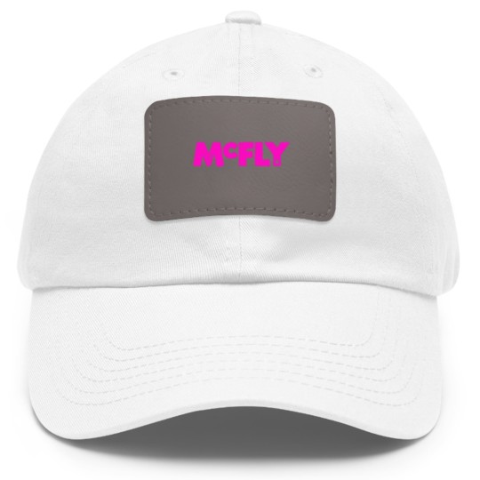 Discover McFly Logo pink Dad Hat With Leather Patch