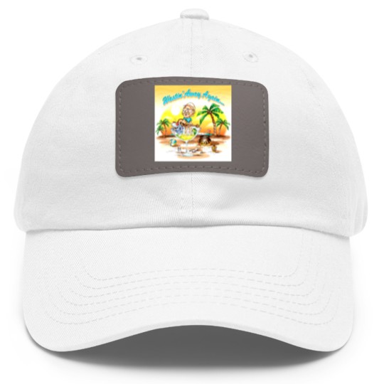 Discover Wastin' Away Again Jimmy Buffett Dad Hat With Leather Patch, Vintage Jimmy Buffett Memorial Dad Hat With Leather Patch