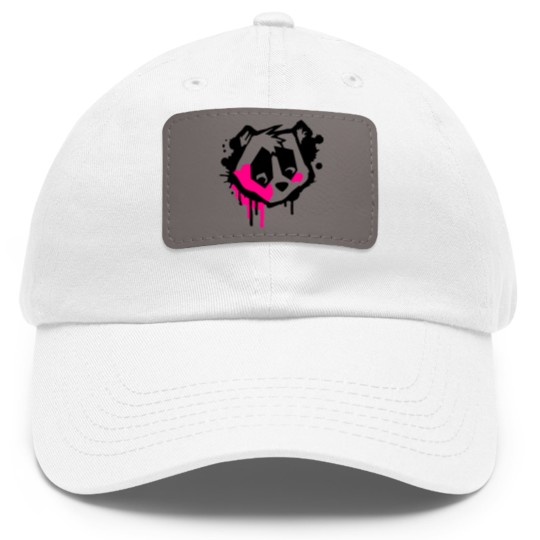 Discover Bear Head in graffiti style Dad Hat With Leather Patch