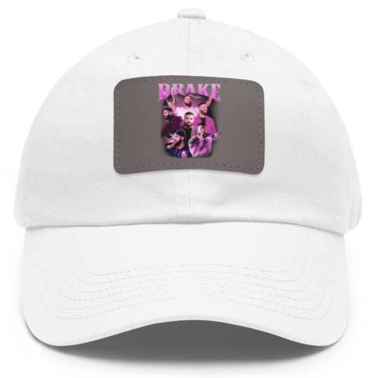 Discover Limited Rapper DRAKE Dad Hat With Leather Patch, DRIZZY Champagne PAPI Dad Hat With Leather Patch