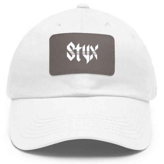 Discover Styxs White Logo Black Adult Dad Hat With Leather Patch