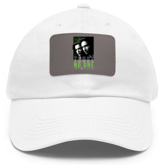 Discover The X-Files Mulder Scully Trust No One Dad Hat With Leather Patch