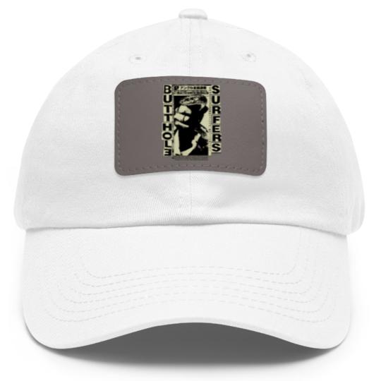 Discover Butthol Surfers Vintage 90s Black Unisex Dad Hat With Leather Patch, Cotton Soft Dad Hat With Leather Patch,