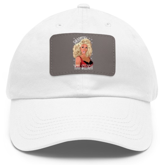 Discover Shantay You Sleigh Christmas Jumper  Drag Queen Ladies Red Xmas Sweater Dad Hat With Leather Patch