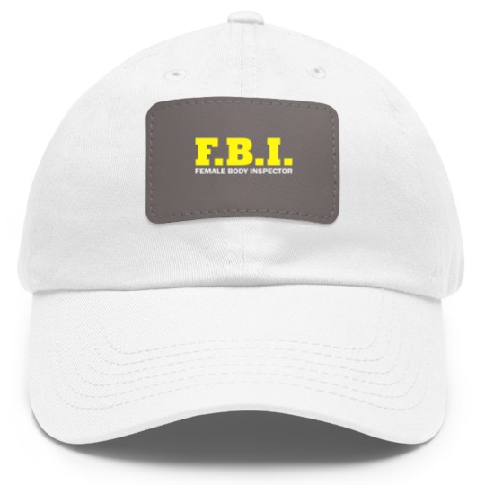 Discover Female Body Inspector Dad Hat With Leather Patch FBI boys costume carnival logo