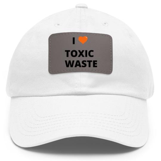 Discover i heart toxic wast Dad Hat With Leather Patch