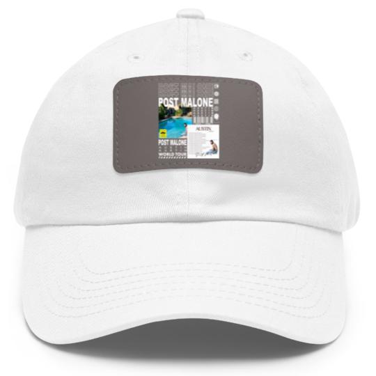 Discover Post Malone Rap Dad Hat With Leather Patch, Vintage Posty Dad Hat With Leather Patch