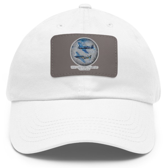 Discover F4U CORSAIR and P51 MUSTANG Dad Hat With Leather Patch