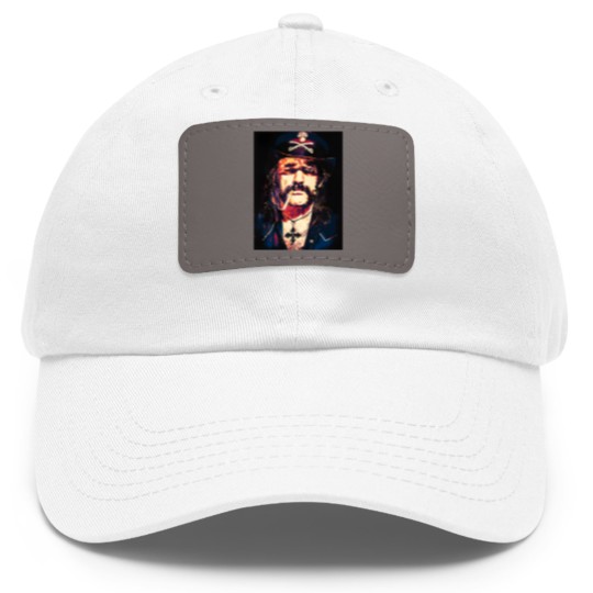 Discover Lemmy Kilmister! Art | Essential Dad Hat With Leather Patch