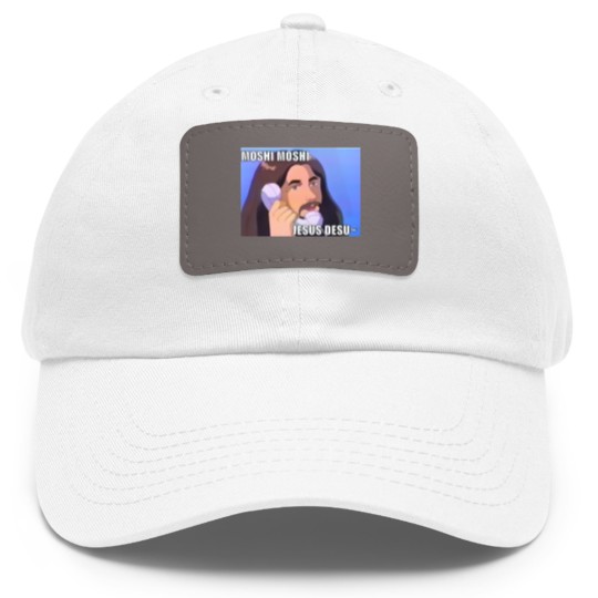Discover moshi moshi jesus desu anime Dad Hat With Leather Patch