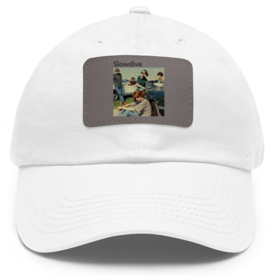 Discover 90s Slowdive Band Dad Hat With Leather Patch, Slowdive Dad Hat With Leather Patch