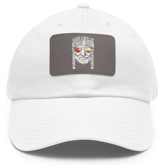 Discover Have A Willie Nice Day Dad Hat With Leather Patch lucky Nelson Dad Hat With Leather Patch Country Music Dad Hat With Leather Patch