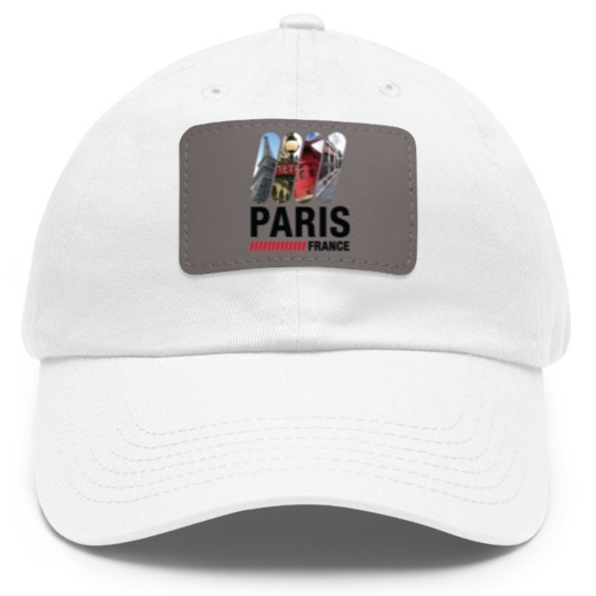Discover Paris, France Dad Hat With Leather Patch