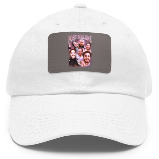 Discover Post Malone Dad Hat With Leather Patch, Post Malone Dad Hat With Leather Patch, Post Malone Printed Graphic Dad Hat With Leather Patch, Posty Fan Dad Hat With Leather Patch